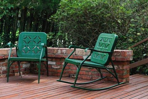 The back patio is very private