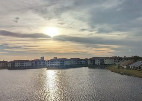 Enjoy this sunset view over the lake from our 3rd floor lanai