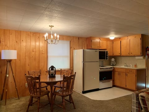Dining room and kitchen. 