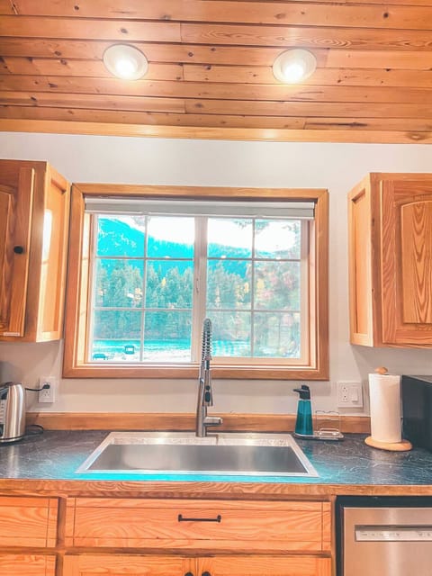 River and Mountain View from Kitchen