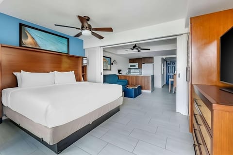 Stretch out in a bright suite with seamless room flow.
