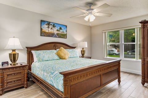 Indulge in comfort and privacy in the primary bedroom with king-sized bed, complete with an ensuite bathroom for your convenience.