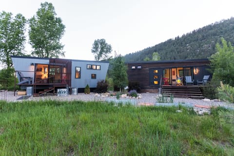 Pair of adorable, modern container style tiny houses