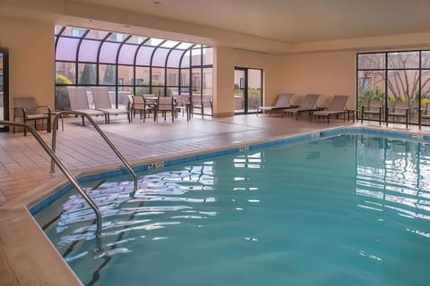 Dive into a serene indoor pool for year-round relaxation.