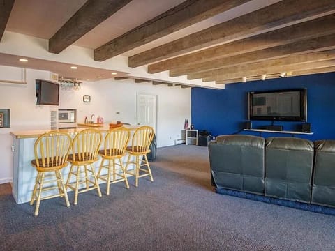 Finished Basement - with bar, walkout to beach (door leads to bathroom #4 of 4)