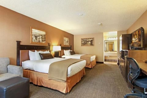 Settle in with extra space, warm lighting, and plush beds.