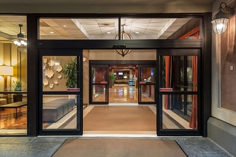 Step inside through bright, secure doors for easy arrival.