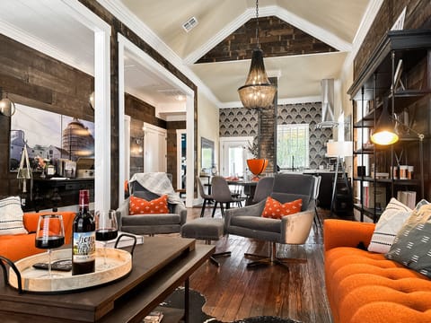 The original floorplan has been reimagined as an open space...