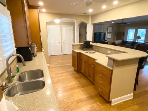 Two sinks in Kitchen along with Keurig & Dip Coffee Maker