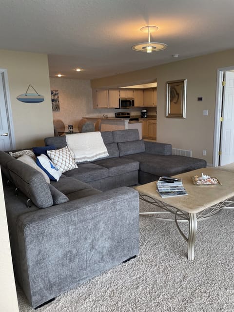 Sectional and chase that pulls into bed