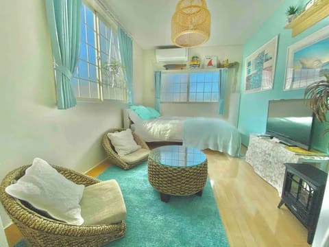 bedroom & living room