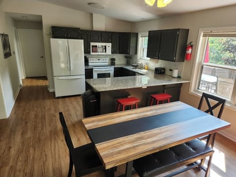 Spacious kitchen area, stocked with all the essentials