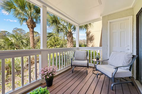This outdoor space is ideal for morning coffee, evening unwinding, or simply taking in the natural beauty that defines Shipyard living.