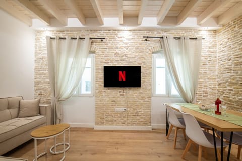 Living room and dining area