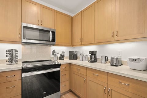 Functional kitchen setup perfect for longer stays