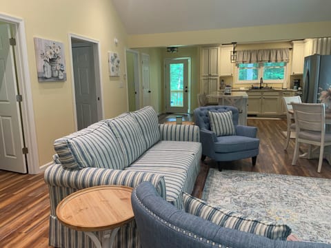 Queen sleeper sofa. Upgraded gel memory foam mattress. No painful springs/bars.