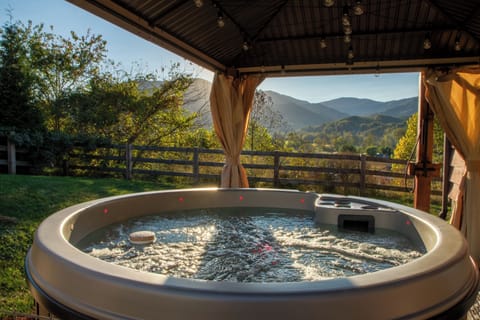 Enjoy a sunset from the hot tub