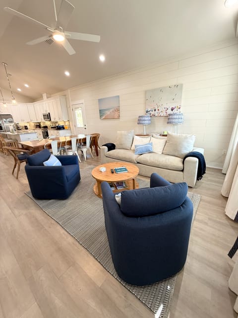 High ceilings and sunlight throughout the multi-function open-concept space.