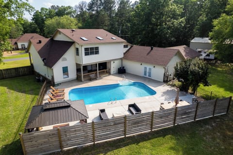 Ariel view of our beautiful pool area.