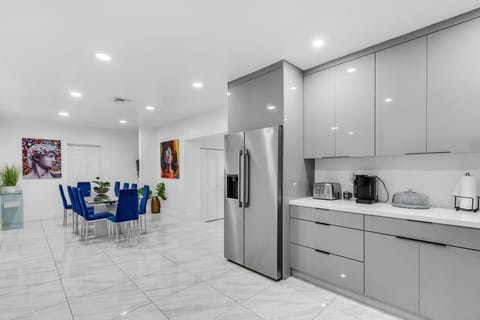 Fully remolded kitchen with stainless steel appliances