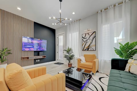 Meticulously arranged living room exudes a warm charm that's truly captivating