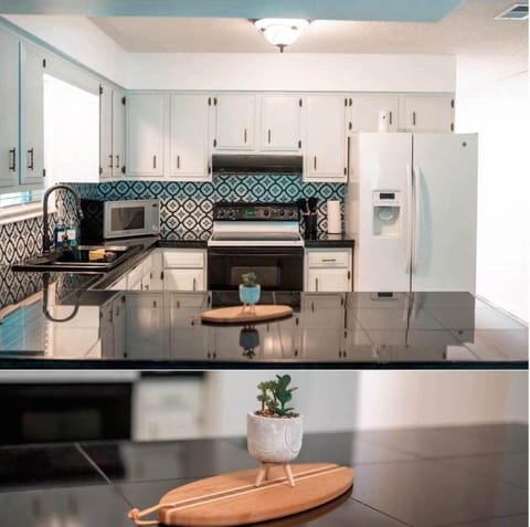 Fully stocked kitchen