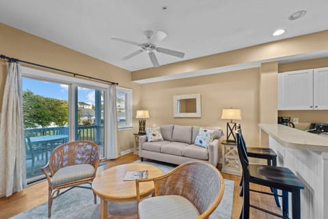 Living Area with Deck Access on Second Level