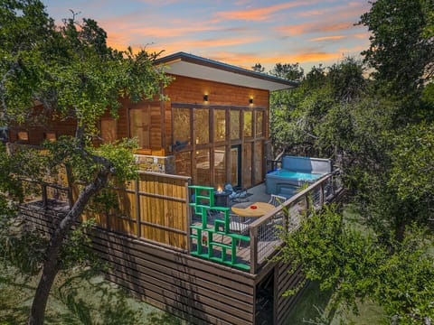 The front of the casita with private deck.