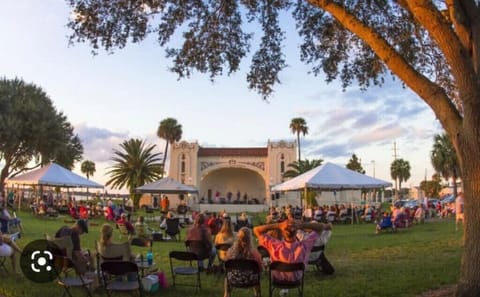 Outdoor banquet area