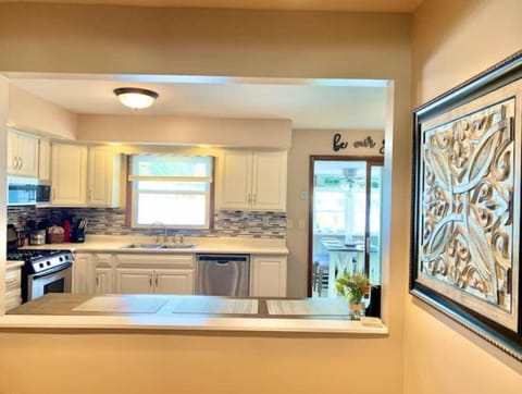 open overlook to stair way to lower level game room, Supervise all children