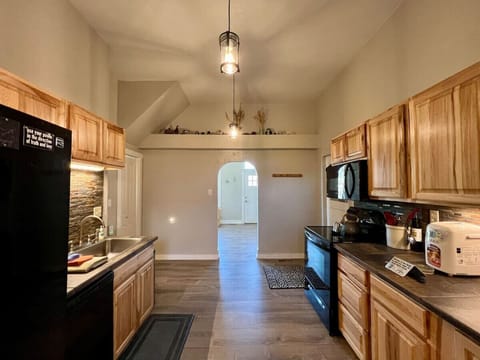 Large remodeled galley kitchen with upgraded appliancesLarge remodeled galley kitchen with upgraded appliances