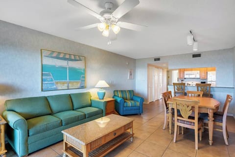 Living room and dining areas