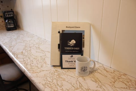 A warm welcome awaits — your guest guide, local tips, and a cozy mug ready to help you settle in and unwind from the moment you arrive.