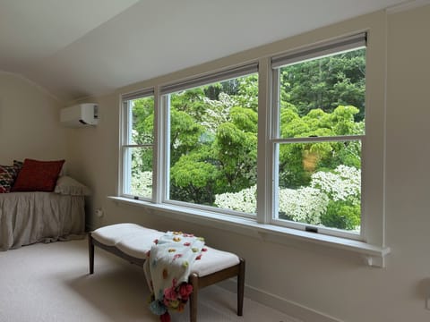 Stunning grounds and forest views from our upstairs bedroom window.
