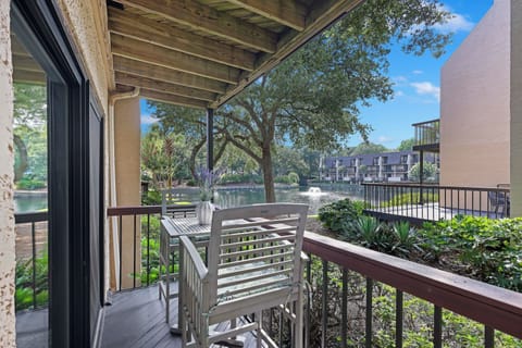 wrap-around deck with lagoon view