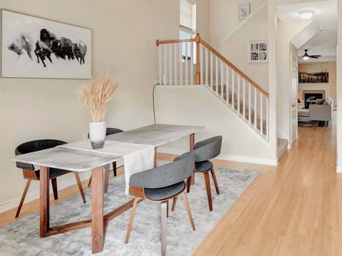 Dine or Work in Style - This Marble Table and MCM Chairs Have You Covered