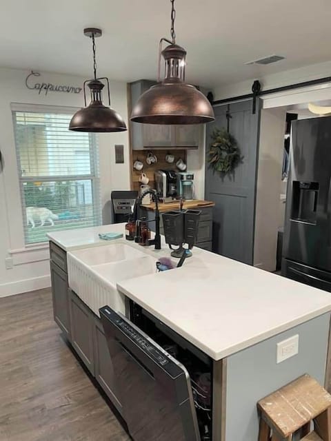 Dual Kitchen Farm Sink. No need for buying spices or flour. It’s all there for you!