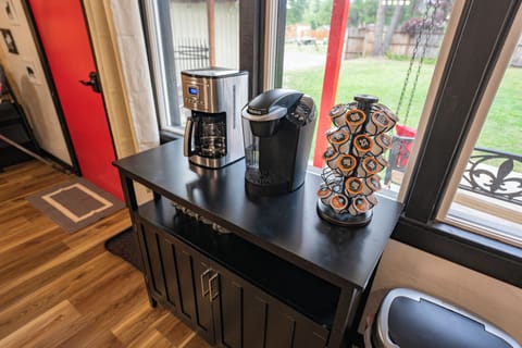 Coffee Bar with Keurig, Drip and Coffee Supplied