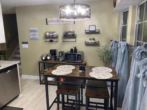 dishwasher, microwave, espresso, refrigerator, range w/convection and air fry. 