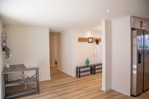 3 bedrooms & 1 bath to the left and the entry door (side door) to the right side