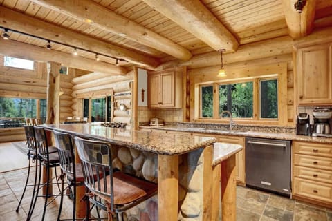 The cathedral ceilings add to the grand and open feeling.