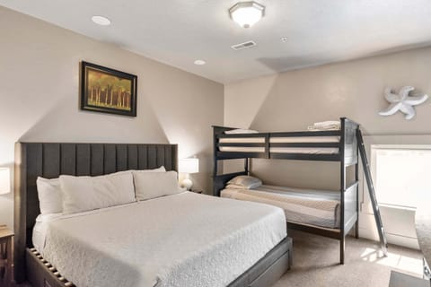 Room 301: King bed, twin bunk bed, mini fridge, microwave, coffee maker.