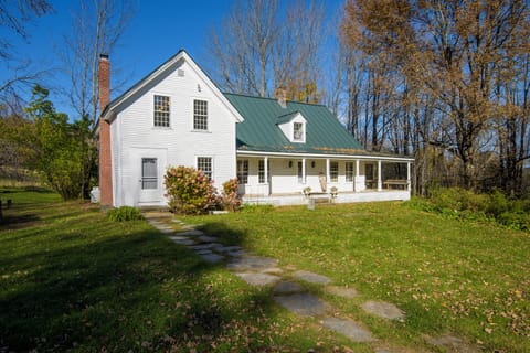 Meadow's End Farm, front entrance, in the fall