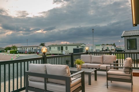 Outside decking with seating