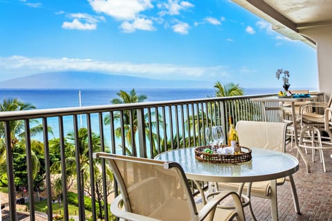 Sip your morning coffee while taking in breathtaking ocean views, swaying palm trees, and Maui's spectacular coastline from your private lanai.