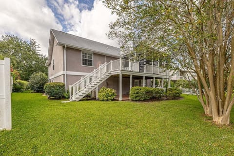 Two-story house with exterior staircase