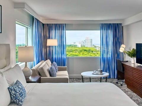 Lounge by the window and savor the view in comfort.