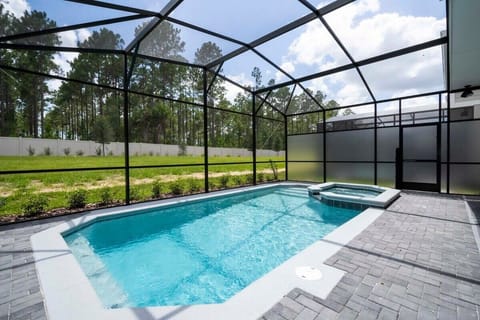 Private screened pool and spa