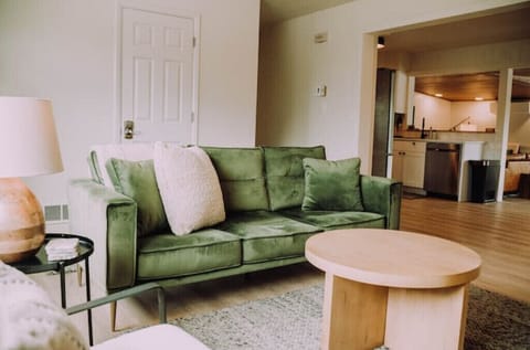 Smart TV, fireplace, stereo