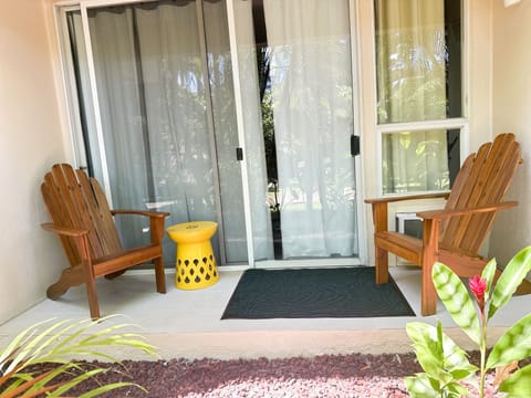 Enjoy your morning coffee while smelling the plumerias from your private lanai.